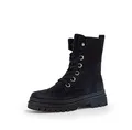 Gabor Damen Combat Boots, Frauen Stiefeletten,Wechselfußbett,Best Fitting,Winterstiefel,Winterschuhe,warm,schwarz(Altsilber),37.5 EU / 4.5 UK
