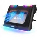 KLIM Mistral Laptop Kühler - NEU - Leistungsstarker Turbo-Ventilator (4500 U/min) - Gummiring Dichtung für maximale Leistung - Vermeide Überhitzung und schütze Dein Gaming Notebook - 15-17 Zoll