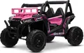 Beneo Motors Elektroauto für kinder 24V UTV, Rosa, kinder elektroauto 2 sitzer mit 2,4 GHz Ferbedienung, 2 x 200 W Motor, Lithium-Akku, Eva-Räder, gepolsterter Sitz, USB, SD-Karte, elektrofahrzeug kinder ab 3-8 jahre