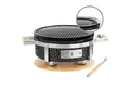 BBQ-Toro Tischgrill Keramik Tischgrill Rund, Ø 29,5 cm, Japanischer Grill mit Holzunterlag, Optimale Hitzespeicherung durch dickwandige Keramikhülle