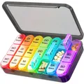 Tablettenbox 7 Tage 3 Fächer Medikamentenbox Reise Pillendose Vitamin Organizer