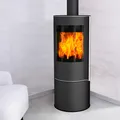Fireplace Isola Dauerbrandofen Kaminofen Stahl Schwarz 6 kW Holzofen Kamin