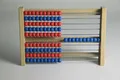 100`er Rechenrahmen rot/blau, Abakus, student`s abacus, System "Oehl" ReWood®
