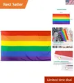 Helle LGBT Flagge - Langlebige Regenbogen Fahne für Innen- und Außendekoration