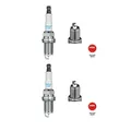 2x NGK 7658 Zündkerze für Fiat Sedici Suzuki Swift III Subaru Justy III Daihatsu