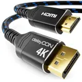 deleyCON 1,5m 4K DisplayPort auf HDMI Kabel (Für HDMI Monitor, TV, Beamer) - 4K@60Hz - Aluminium-Stecker + Nylonkabel - für DP Computer, PC, Grafikkarte
