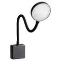 SEBSON LED Steckdosenlampe dimmbar schwarz, Leuchte für die Steckdose 4W, Steckerleuchte mit Schwanenhals flexibel neutralweiß 4000K - Leselampe, Nachtlicht