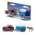 SIEPER Modellauto siku Jeep Wrangler mit Pferdeanhänger 1:55