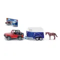 AUTO CON RIMORCHIO TRASPORTO CAVALLI 1:87 Siku Auto Stradali -D- Neues Modell