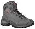 Lowa Wanderschuhe Renegade Evo Mid GTX (All-Terrain, Nubukleder, wasserdicht) graphitegrau/rosa Damen, Größe Euro (US): 38 (7)