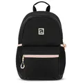 AUDETIC Schulrucksack Mädchen und Jungen Teenager Schwarz Rosa - Flex - Rucksack Damen & Herren mit 16 Zoll Laptop Fach für Schule & Freizeit - Wasserabweisend