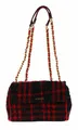 GUESS Kimi Convertible Crossbody Flap Bag Umhängetasche Black / Red Schwarz Neu