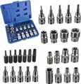 Satz Torx-Bit-Steckschlüsseleinsätze Innen und Außen, 30-teilig