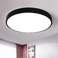 Style home LED Deckenleuchte 36W Flach Rund Deckenlampe, Warmweiß 3000K, Ø40x4cm, Metall Lampe für Wohnzimmer Schlafzimmer Büro Küche Diele Flur (Schwarz)