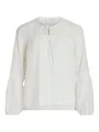 Vila Damen Viedee L/S Top/Su - Noos Bluse 14079577,Snow White,38
