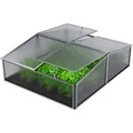 Garmio Frühbeet Mini Gewaechshaus Calla Mit Dachfenster Uv-Schutz Alu Frühbeet Mini-Gewaechshaus Treibhaus
