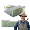 GARMIO® Gewächshaus Calla Klein, Alu Frühbeet, Mini-Gewächshaus, Treibhaus, Frühbeetkasten, Pflanzenbeet, Anzuchtbeet für Garten, mit 4X Hering als Sicherung
