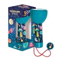 moses. Space Taschenlampe, kompakte und robuste Kindertaschenlampe im Weltraum Design mit 4 LEDs, wiederaufladbare Akku Taschenlampe mit Deko-Anhänger, Geschenk für Kinder ab 4 Jahren