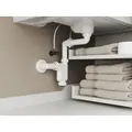 Aqua Bagno Raumsparsiphon  Siphon für Badmöbel - DN32 - Kunststoff weiß