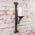AltoBelli Wand Kerzenhalter FORIO Antik Braun Metall 42x12 cm Wandhalter