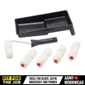 Fftj Mini Lack Emulsion Roller Set Mit 5 Rollen, Tablett & 10.2cm Rahmen Glatt