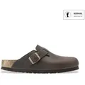 Birkenstock für Herren. 860131 Leder-Clogs Boston (Normale Passform) braun (40), Wohnung, Keine, Lässig