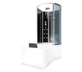 AcquaVapore Grossraumdusche Wanne Dusche Kombination sw K50-L30 170x100, Sicherheitsglas ESG, inklusive Duschwanne, Rutschsicher, Schnelle Reinigung, Nackenstütze, Überlauf Abfluss, Extr