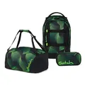 Satch Pack Schulrucksack Set 3tlg. inkl. Schlamperbox und Sporttasche (Seismic Green)