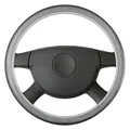 WALSER Auto Lenkradbezug Soft Grip, Auto Lenkrad Schutzhülle, Lenkradhülle Auto Hollow, Lenkradschutz Auto, Lenkradbezug Winter/Lenkrad Bezug Sommer, Anti Rutsch Lenkradbezug Sport schwarz/grau