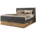 Boxspringbett mit Bettkasten  ¦ grau ¦ Maße (cm): B: 184 H: 120