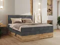 MKS MÖBEL Boxspringbett WOOD CLASSIC KING (Packung, Set, Topper T25/Visco, hohe Kopfteil, Multipocket-Matratze), Polsterbett, zwei Bettkästen, Möbelplattenelementen
