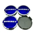 4X Borbet Nabendeckel 56mm - 74404 – Laserblau – Felgendeckel Nabenkappen Original – Center Cap