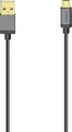 Hama Micro-USB-Kabel USB 2.0, 480 Mbit/s, Metall, 0,75 m