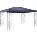 Ersatzdach für Blätter Pavillon 3x4m Pavillondach Grau Ersatzbezug - Grau