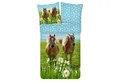 ESPiCO Kinderbettwäsche Pferde Trendy Bedding, Renforcé, 2 teilig, Tiermotiv, Haflinger, Koppel