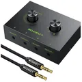 3,5mm Audio Schalter 4x1 Splitter Konverter für Lautsprecher Kopfhör
