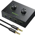 3.5mm Stereo Audio Switcher Selector 4 Ports für Kopfhörer Lautsprecher