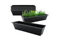 Spetebo Pflanzeinsatz 6er Kunststoff Europaletten Pflanzkasen anthrazit (Set, 6 St., Pflanzkasten), Blumenkasten zum Einhängen in Paletten