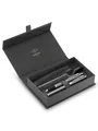 Parker IM Duo Pen Gift Set | Fountain Pen Ballpoint Pen & Pen Pouch | Stainless Steel Finish with Chrome Trims | Medium Tip