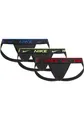 NIKE Underwear String JOCK STRAP 3PK (Packung, 3-St., 3er) mit NIKE Logo-Elastikbund, JV7 BLK-GM RYL/VLT/UN RD SWOOSH LIFE WB