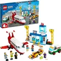 LEGO 60261 City Flughafen, Set mit Flugzeug, LKW, Tanklaster und Minifigur des Piloten, Spielzeug ab 4 Jahre - Silber