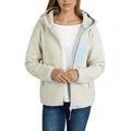 DENIMFY Outdoorjacke Damen Fleecejacke DFLea Regular Fit Übergangsjacke mit Teddyfleece beige 3XL