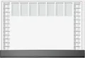 Sigel Papier-Schreibunterlage, Wochenplan, grau, ca. A2, Kalender 2026/2027, DE/EN/FR/NL, Schutzleiste schwarz, 40 Blatt 667070
