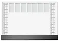 SIGEL H6365 Papier-Schreibtischunterlage mit Schutzleiste DIN A2, Kalender 2026 2027, 40 Blatt, Schreibunterlage aus nachhaltigem Papier