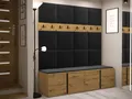 MIRJAN24 Garderoben-Set Orion V, (Komplett-Set, 2x Schuhschrank, 2x Kleiderhakenbrett, Gepolstertes Paneel 16x 42x42), Auswahl aus Fronten und Polsterplatten