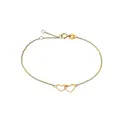 XENOX Goldarmband Armband Damen Fine Offene Herzen 585 Gelbgold XG14K7001GN
