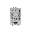 Omnitronic GNOME-202 Mini-Mixer Silber 2-Kanal-DJ-Mixer im Miniaturformat Mixer