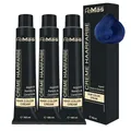 FemMas Haarfarbe Blau permanent - 3x100ml Pure & Mix Blue I Creme Haarfärbemittel mit Arganöl, Keratin & Ceramiden I Als dauerhafte Haarfarbe oder Tönung für strahlende Farbergebnisse