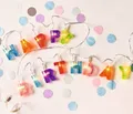 MOSES Happy Birthday Lichterkette bunte Buchstaben Geburtstag