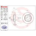 2x Bremsscheibe BREMBO 08.7165.21 passend für SEAT VW